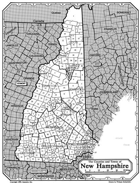 Map Of New Hampshire Rootsweb