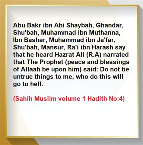 Hadith Of The Day In The Statement Of The Severity Of Lying About The