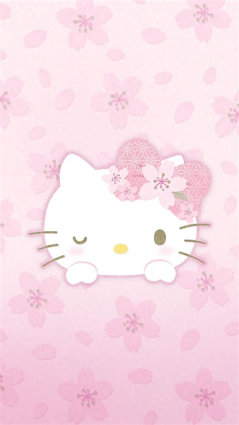 Hk Sakura V Hello Kitty Iphone Wallpaper Hello Kitty Wallpaper