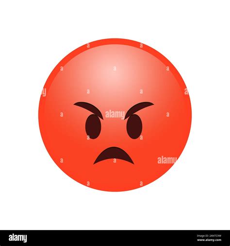 Angry Smile Emotion Reaction Symbol Icon Vector Stock Vector Image