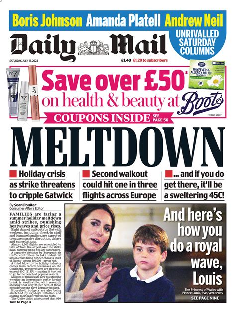 Daily Mail Front Page Th Of July Tomorrow S Papers Today