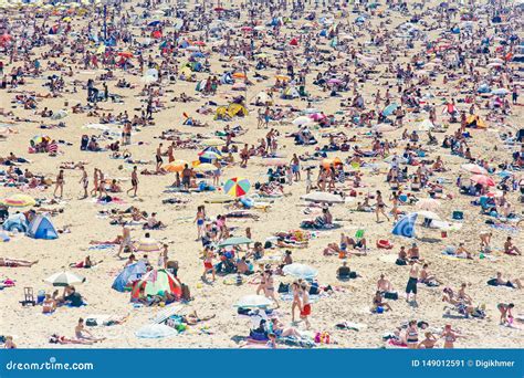 Mass Summer Tourists On The European Beaches Stock Image Image Of Crowd Beach