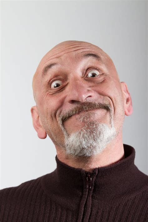 Portrait Of A Man With A Funny Facial Expressions Stock Photo Image