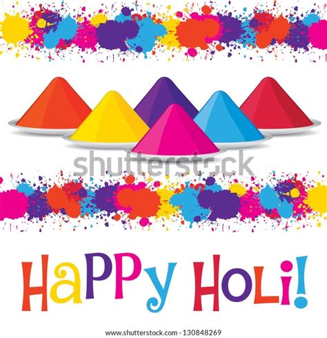 Happy Holi Card Vector Format Stock Vector Royalty Free 130848269