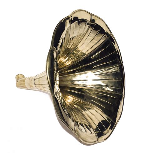 Gramophone speaker brass horn tube GOLD smooth DoGramofonu.PL