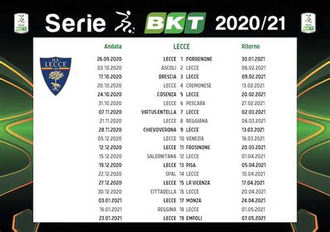 Bekijk de stand van serie b. Calendario Lecce 2020/2021: tutte le partite | Calciomagazine