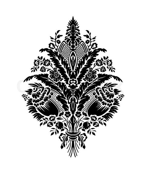 Classic Damask Floral Pattern Vector Stock Vector Colourbox