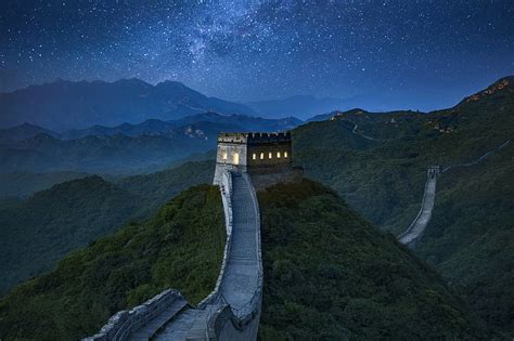 Hd Wallpaper China Great Wall Of China Landscape Architecture Sky