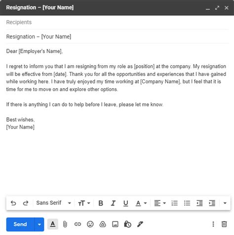 How To Write A Resignation Email Tips And Templates