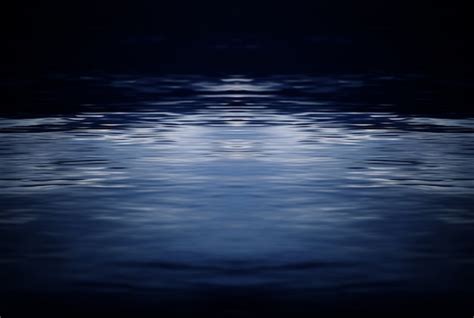 Deep Blue Water Surface Photo Background Calm Mysterious Lake Water