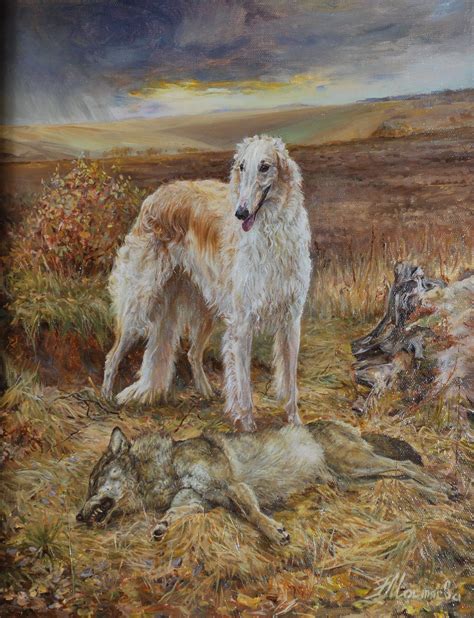 The Hunt Borzoi Dog With His Kill Hd Just So You Know Its The
