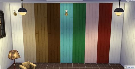 Mod The Sims Country Wood Panel Wall Set