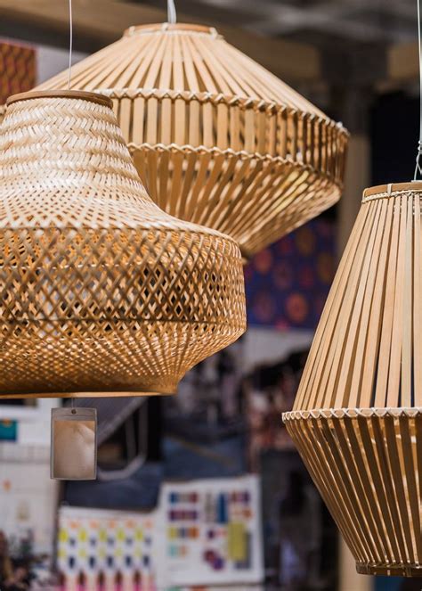 Beautiful Woven Natural Raffia And Wicker Pendant Lights By Piet Hein