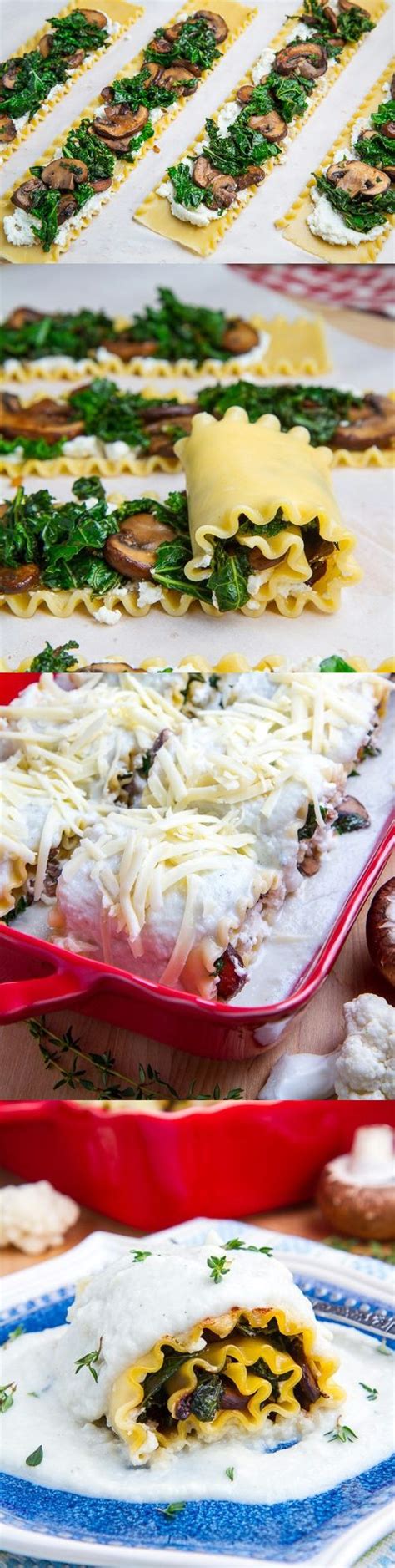 These mushroom lasagna rolls are perfect for freezing and then pulling out on a night when you don't have time to cook. Mushroom Lasagna Roll Ups in Creamy Gorgonzola Cauliflower ...