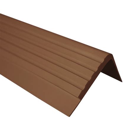 Used on steps where an edge protection is required. Non-slip stair nosing RF 1,5m, brown - Stair profiles