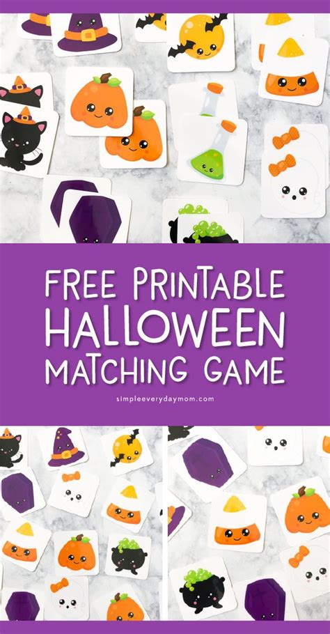 Free Printable Halloween Matching Game For Kids
