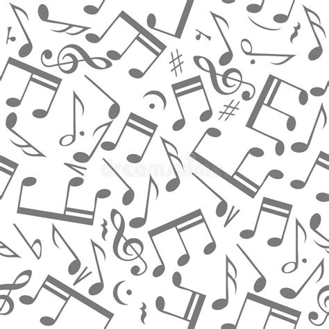 Seamless Music Notes Background Stock Vector Illustration Of Sheet