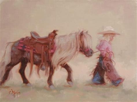 Daily Paintworks Cowgirl Up Original Fine Art For Sale Cecile