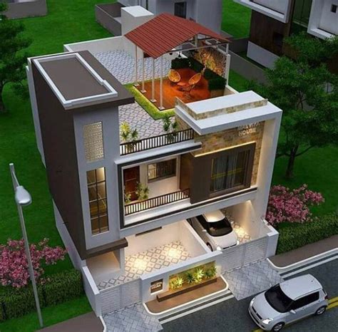 3d View Of 🏡 Bungalow Design In India Exterior Gharpedia Modern