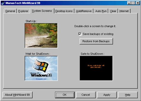 Winwizard A System Tweaker Program For Windows 98 — Manas Tungare