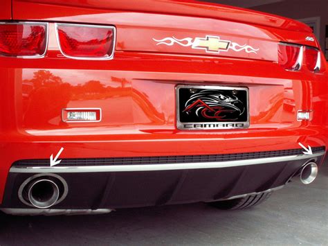 2010 2013 Chevrolet Camaro Rear Bumper Chrome Valance Trims Cmrv404