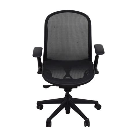 Knoll Black Rolling Office Chairs Second Hand 