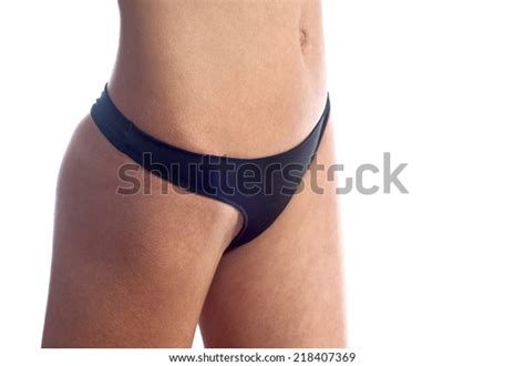 Sexy Tanned Body Black Thongs Stock Photo Shutterstock
