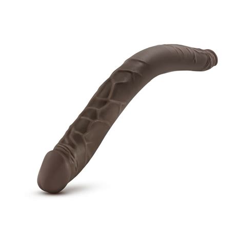 dr skin 16 inches double dildo chocolate brown