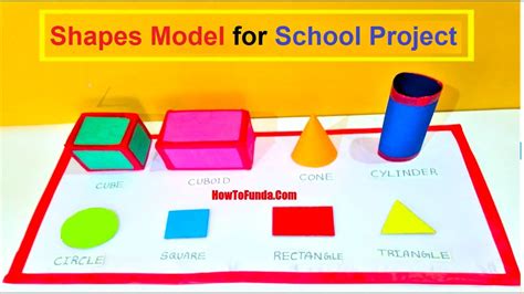 Shapes Model 3d And 2d Making Using Cardboard And Paper Maths Model