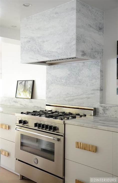 Diy vent hood + new floors, counters and sink: Kitchen with Marble Hood - Contemporary - Kitchen