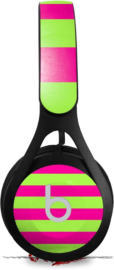 Skin Decal Wrap For Beats Ep Psycho Stripes Neon Green And