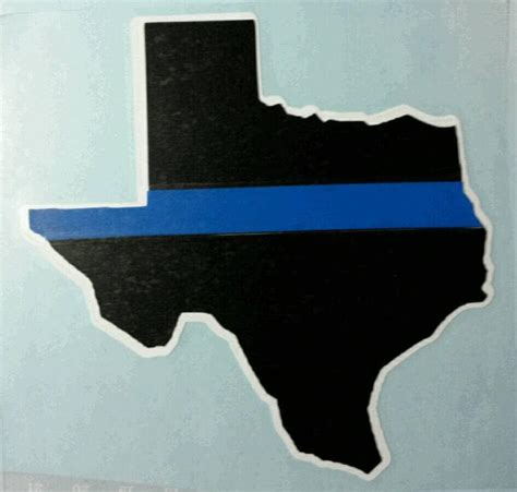 Police Thin Blue Line Decal Texas Car Decal By Tsvinyldesignz
