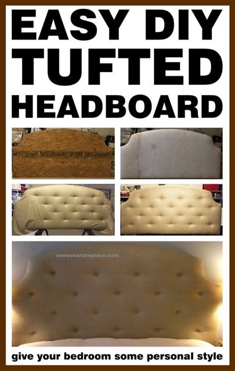 A tufted headboard can be very expensive to purchase. Do It Yourself Tufted Headboard DIY Project | RemoveandReplace.com