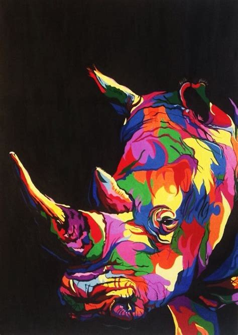 Pin By Nicole Green On Imagens Diversas Pop Art Animals Rhino Art