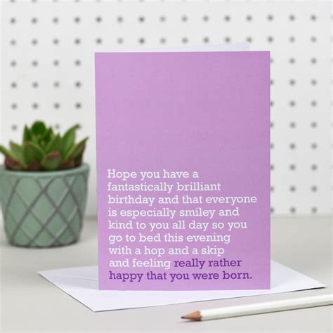 Birthday Card This Witty Card Is Perfect To Wish That Your Etsy