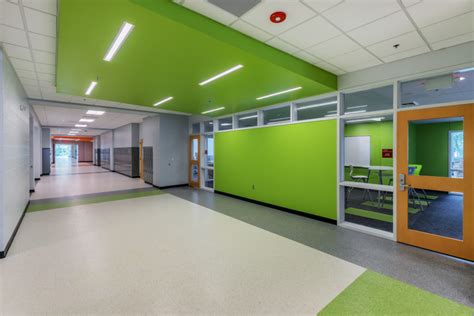 Asheville Middle School K12 Education Hallway Barnhill Contracting