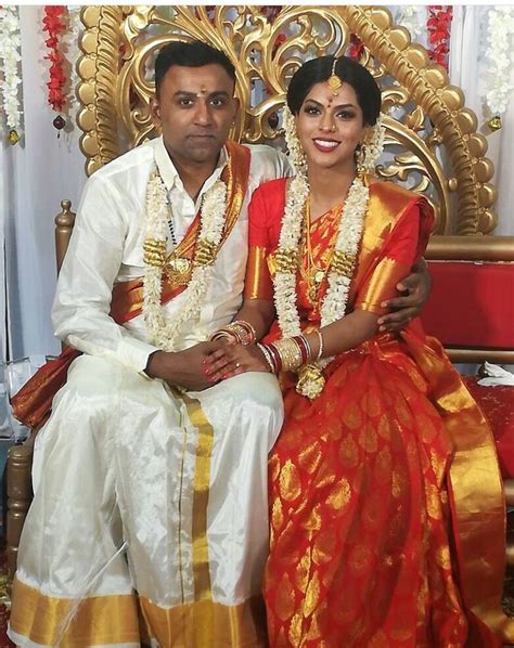 Tamil Bride And Groom Happily Ever After In 2019 Saree Wedding