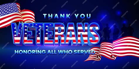 Premium Vector Veterans Day Honoring All Who Served Banner