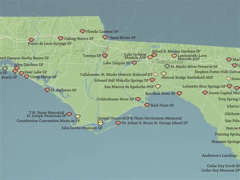Florida State Parks Map 18x24 Poster Best Maps Ever