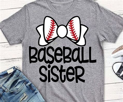 Baseball Sister Svg Little Sister Svg Baseball Svg Baseball Shirt Svg Svg File For Cricut