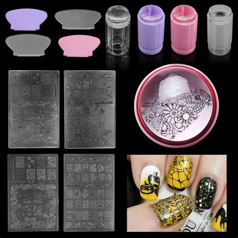 Diy Stamper Kit With Image Plate And Scraper Manicure Tool Nail Art