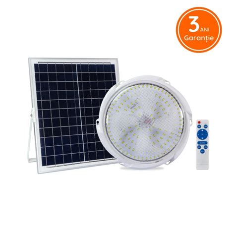 Lampa Led W Ip Cu Panou Solar Lumina Recetelecomanda