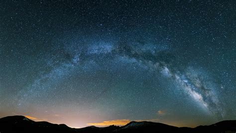 Mountain Landscape Night Sky Milky Way Star Hd Wallpaper