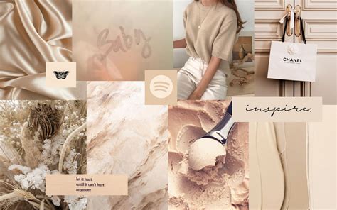 Aesthetic Laptop Beige Wallpapers Wallpaper Cave