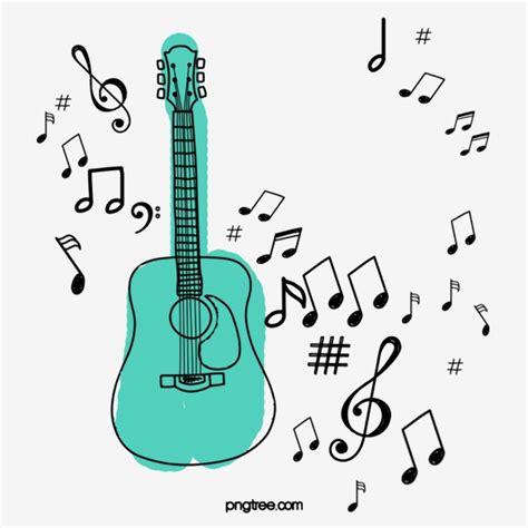Download High Quality Musical Notes Clipart Guitar Transparent Png