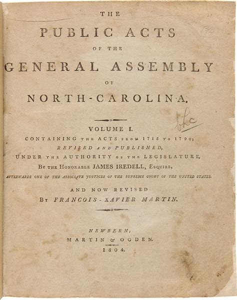 The Public Acts Of The General Assembly Of North Carolina North