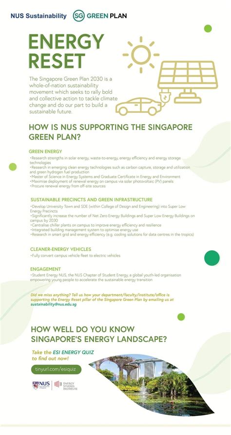 2022 Singapore Green Plan Nus Sustainability