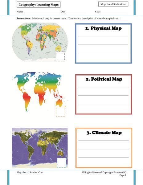 Physical And Political Map Worksheets