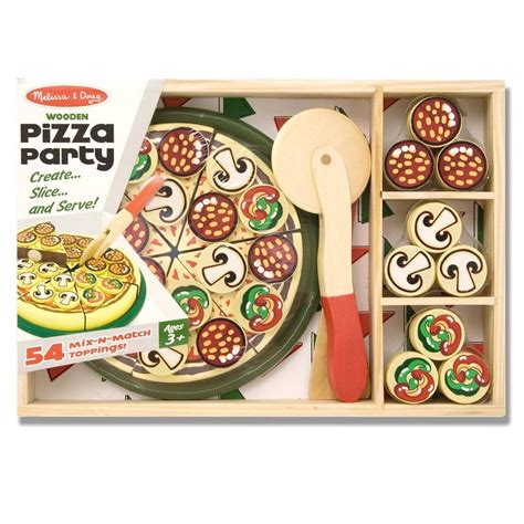 Melissa And Doug Wooden Classic Toy Pizza Party Set Pizza Party