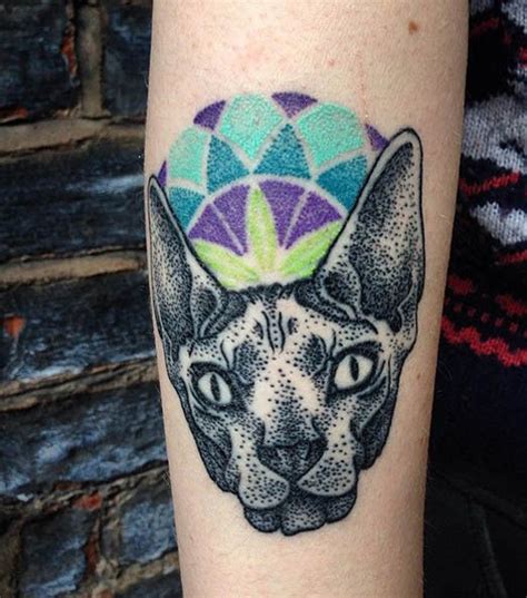 Geometric Tattoo Cat Tattoos Inked Magazine